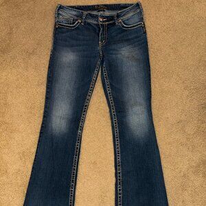 Silver Suki Mid Rise Boot Cut Jeans